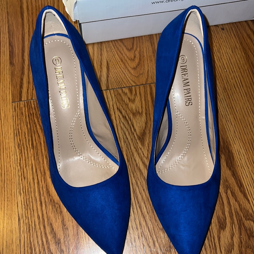 New blue high heels